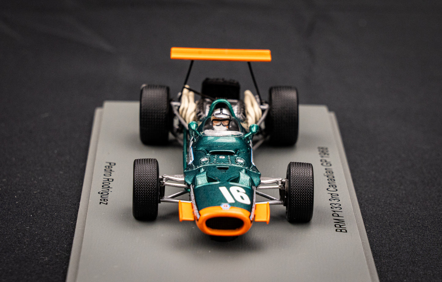 BRM P133 #16 Pedro Rodriguez - 3rd Canadian GP 1968 - Spark 1:43