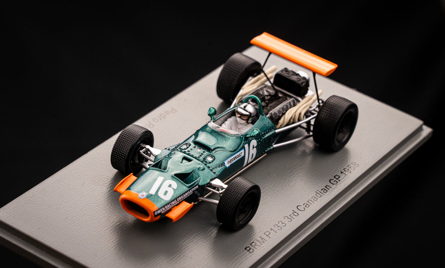 BRM P133 #16 Pedro Rodriguez - 3rd Canadian GP 1968 - Spark 1:43