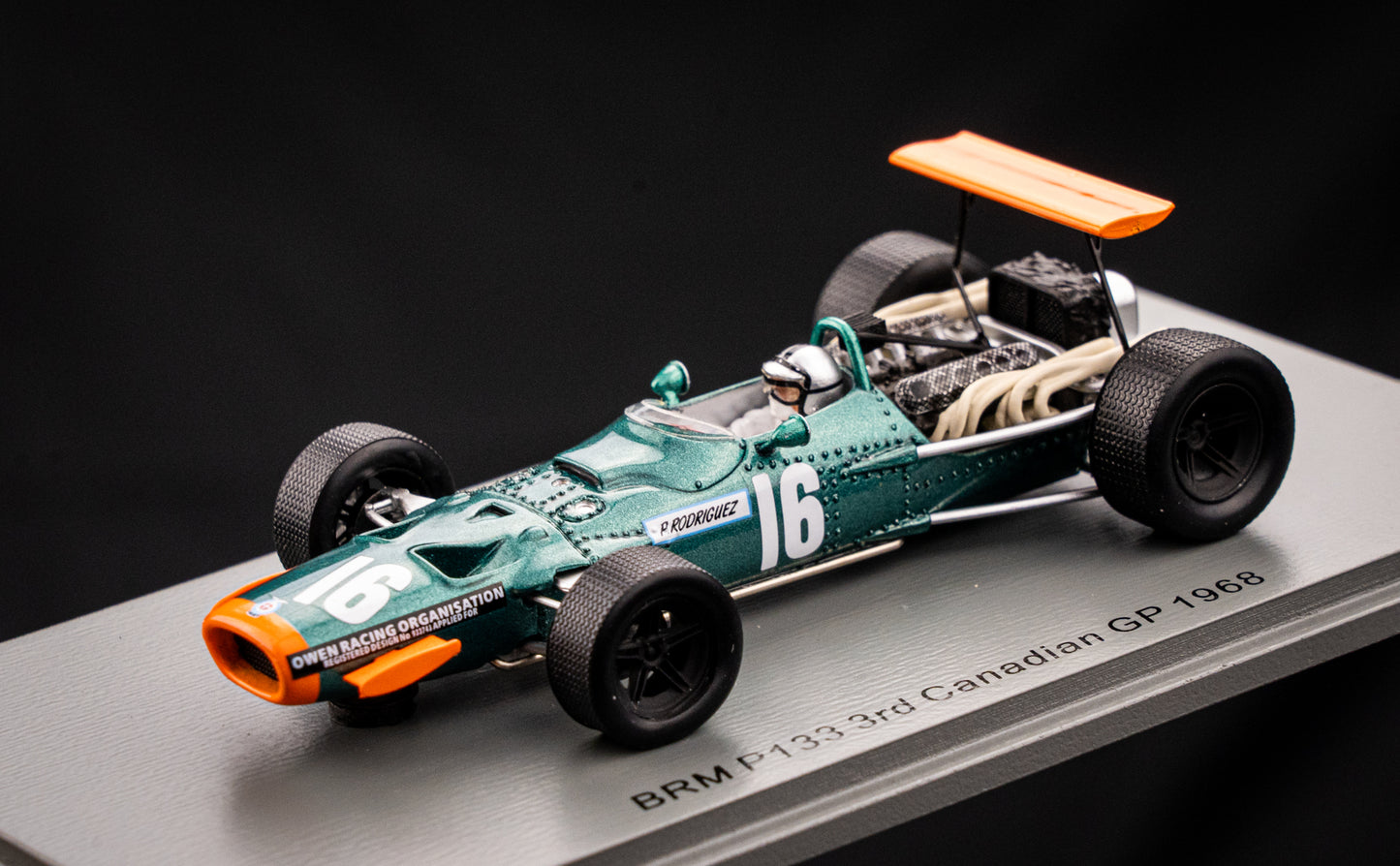 BRM P133 #16 Pedro Rodriguez - 3rd Canadian GP 1968 - Spark 1:43