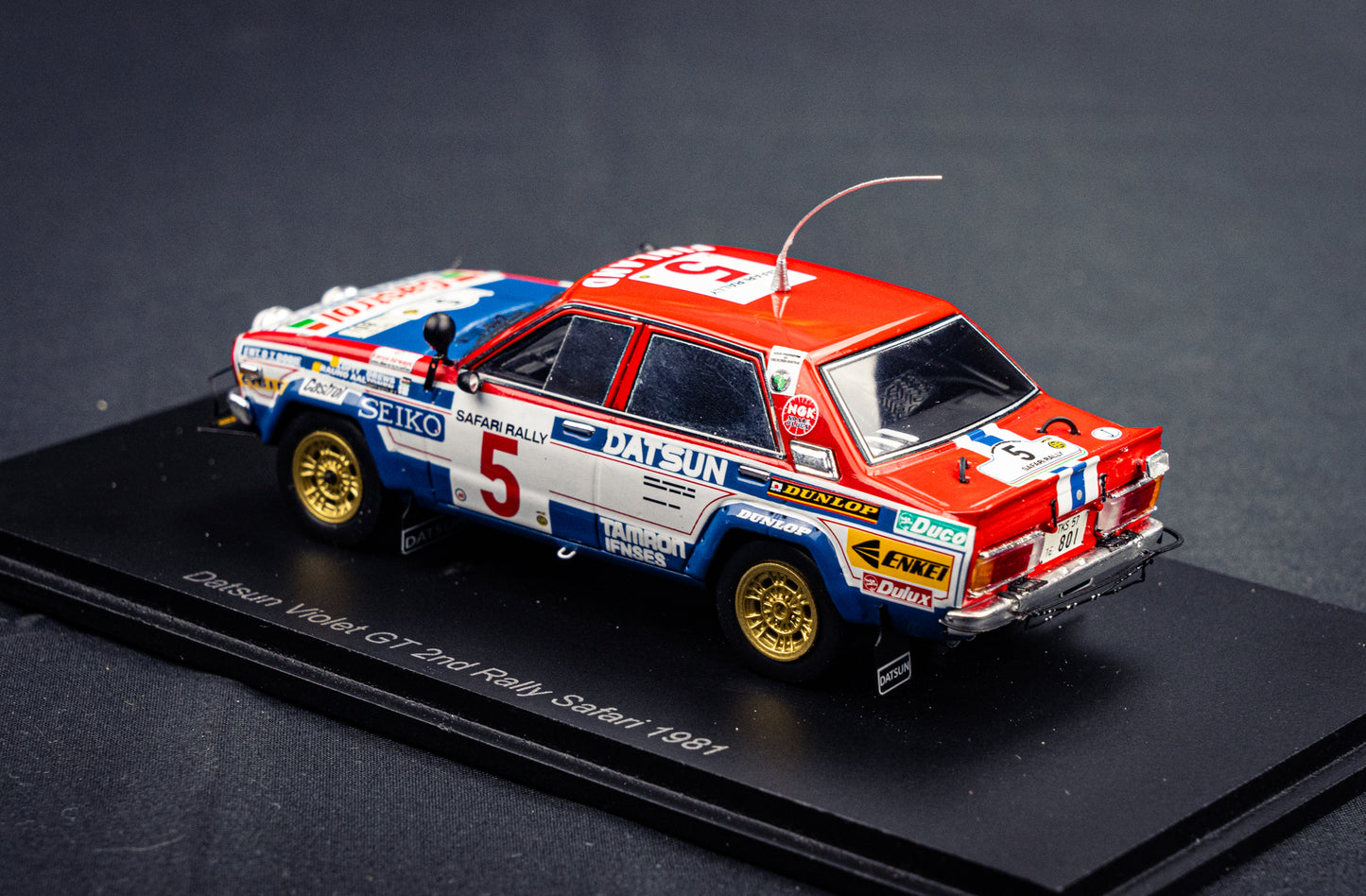 Datsun Violet GT #5 R. Aaltonen / L. Drews - 2nd Safari Rallye 1981 - Spark 1:43