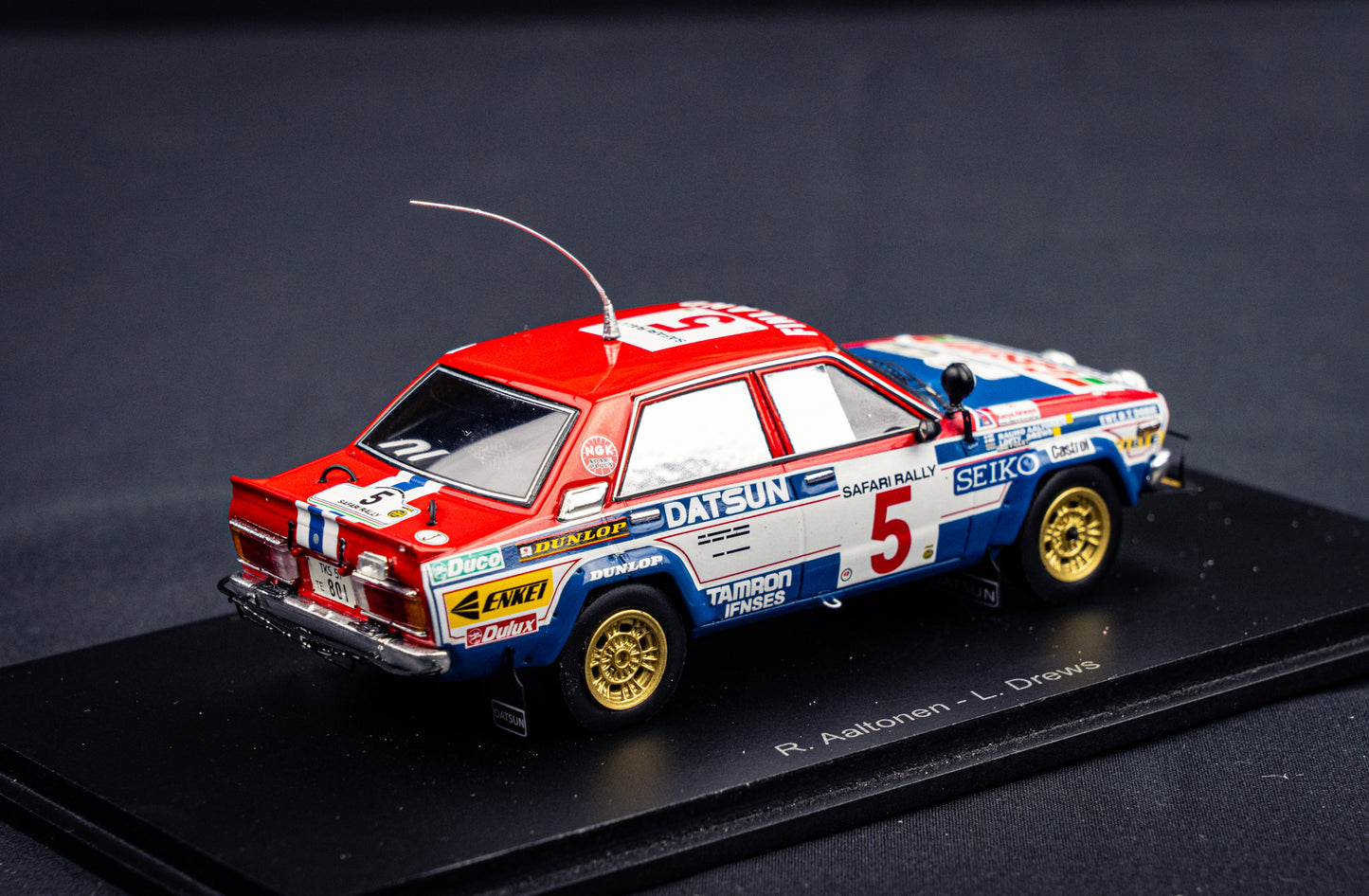 Datsun Violet GT #5 R. Aaltonen / L. Drews - 2nd Safari Rallye 1981 - Spark 1:43