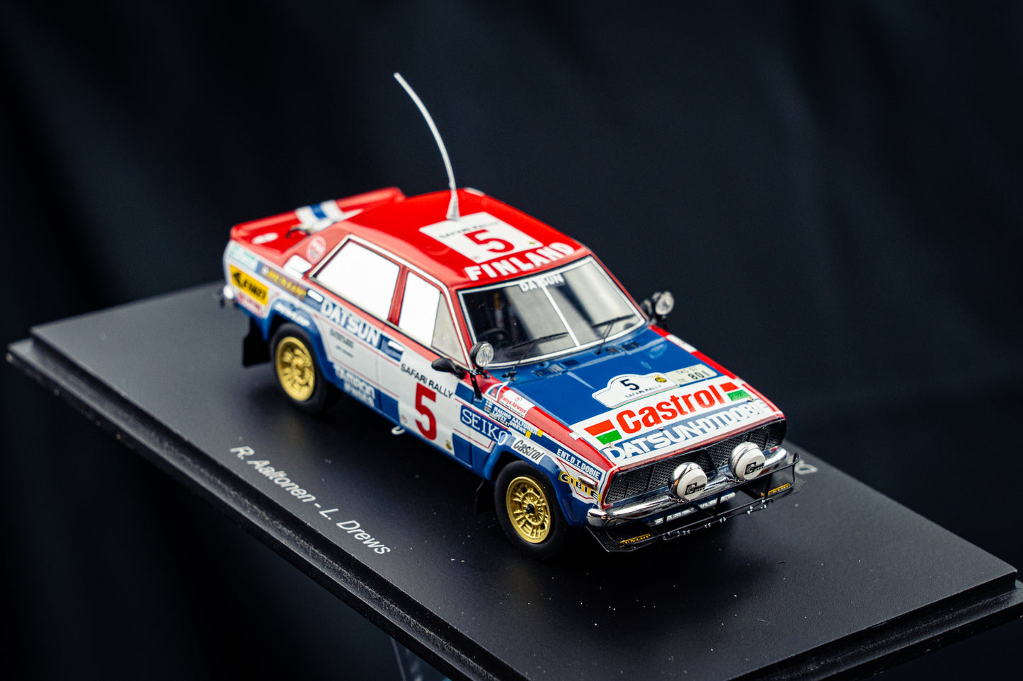 Datsun Violet GT #5 R. Aaltonen / L. Drews - 2nd Safari Rallye 1981 - Spark 1:43