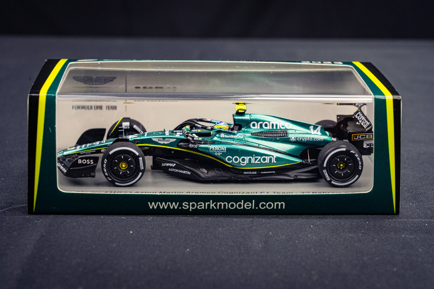 Fernando Alonso Aston Martin AMR23 #14 P3 GP Bahrain 2023 - Spark 1:43
