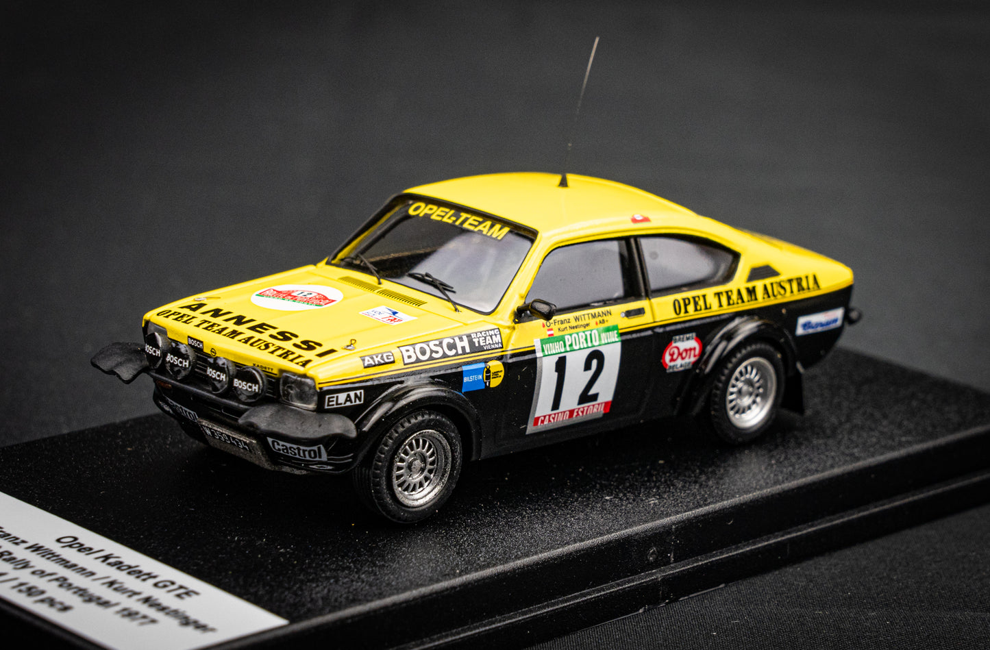 Opel Kadett GT/E #12 - Wittmann / Nestinger - lim. 150 Stk. P7 Portugal Rallye 1977 1:43