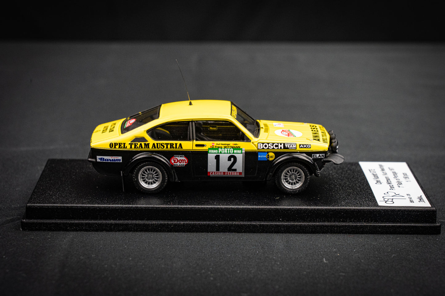 Opel Kadett GT/E #12 - Wittmann / Nestinger - lim. 150 Stk. P7 Portugal Rallye 1977 1:43