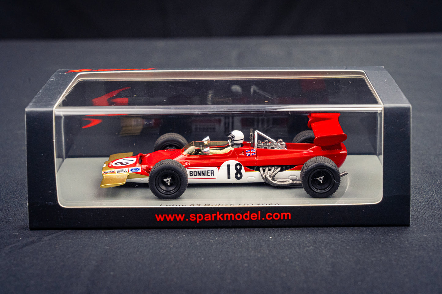 Lotus 63 #18 Jo Bonnier - British GP 1969 - Spark 1:43