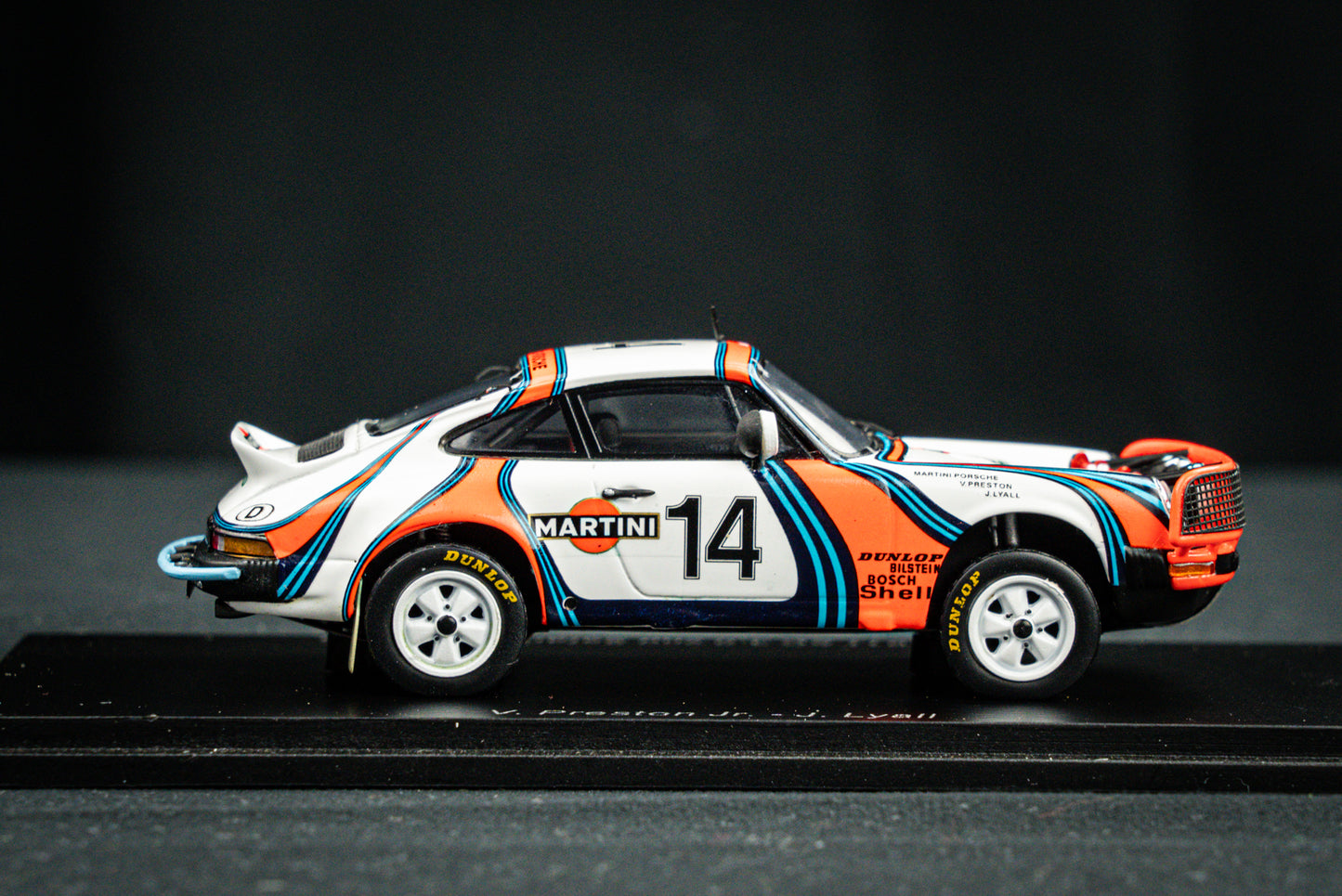 Porsche 911 SC 3.0 no.14 V. Preston jr. / Lyall - 2nd Safari Rallye 1978 - Spark 1:43