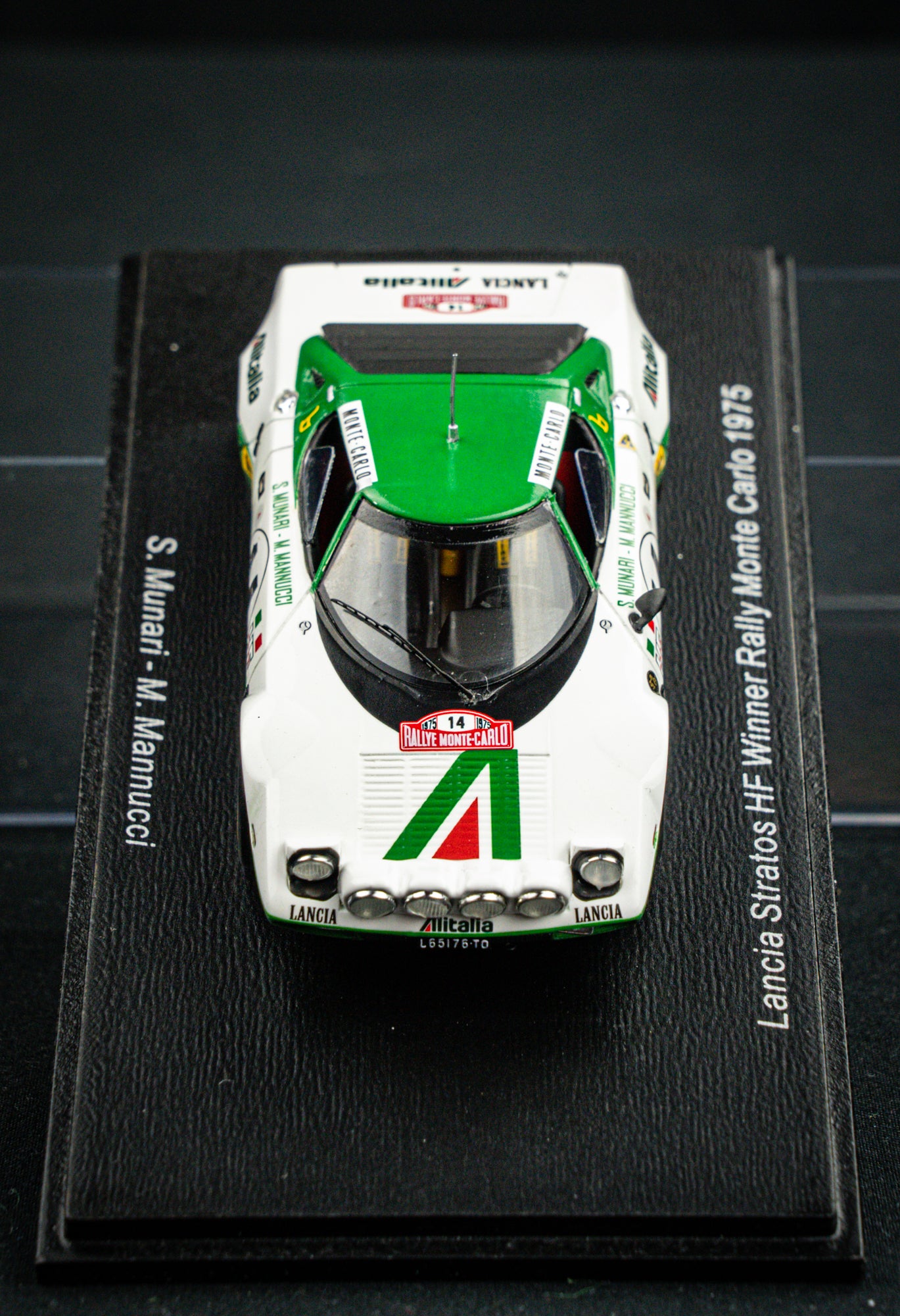 Lancia Stratos HF no.14 S. Munari / Mannucci - Sieger Monte Carlo Rallye 75 - Spark 1:43