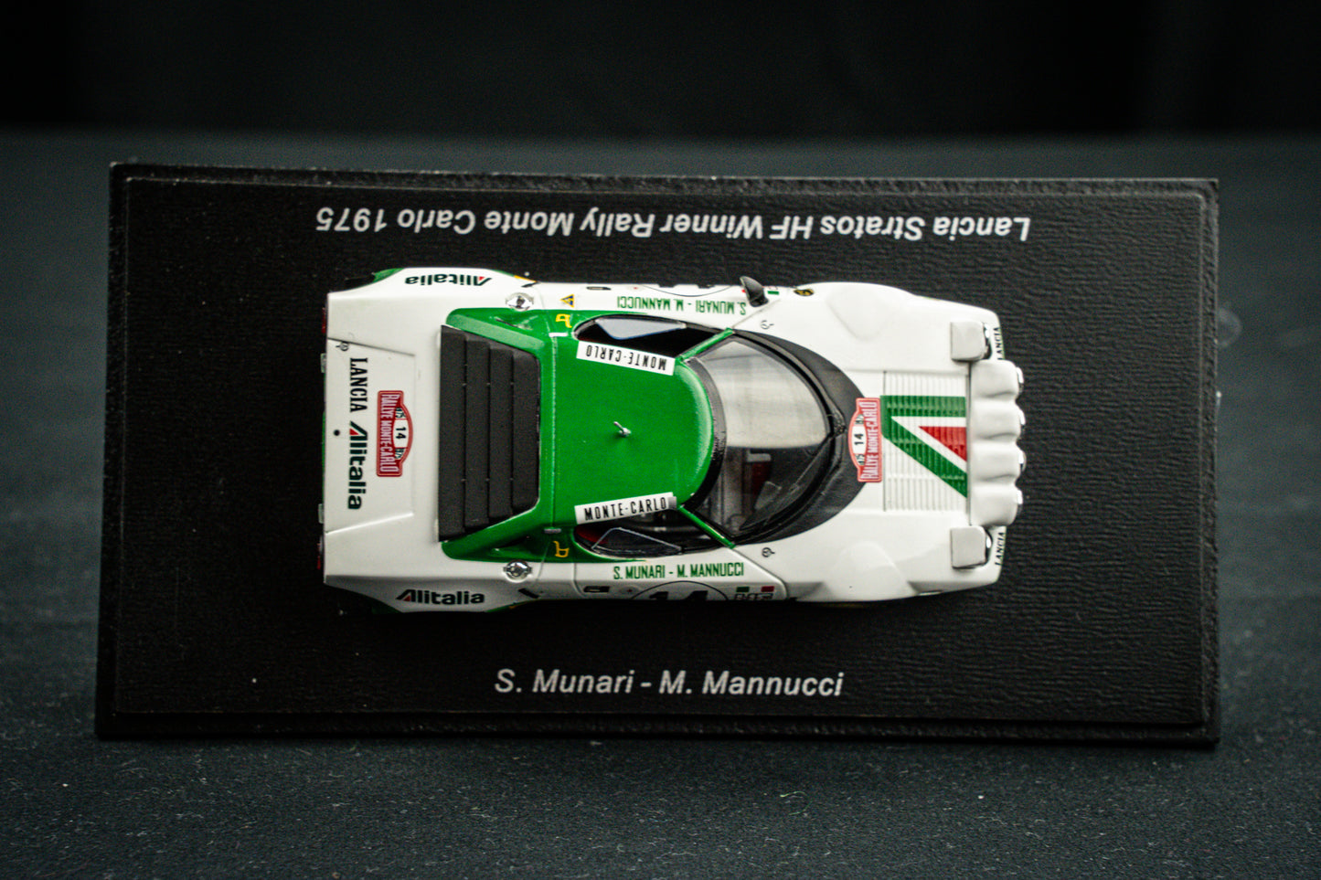 Lancia Stratos HF no.14 S. Munari / Mannucci - Sieger Monte Carlo Rallye 75 - Spark 1:43