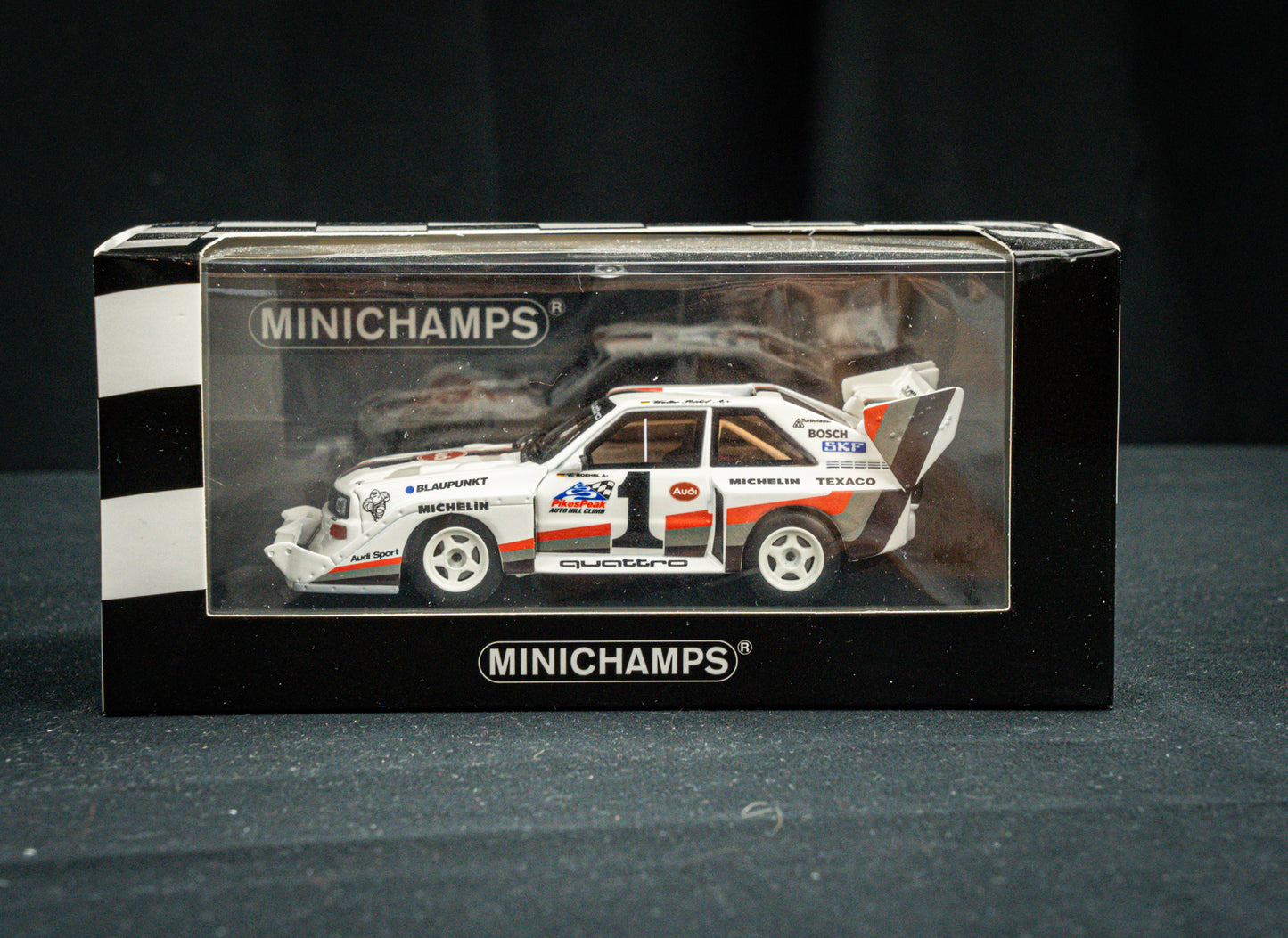 Audi Sport quattro S1 lim. 504 Stk. #1 Walter Röhrl - Sieger Pikes Peak 1987 - Minichamps 1:43