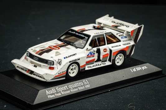 Audi Sport quattro S1 lim. 504 Stk. #1 Walter Röhrl - Sieger Pikes Peak 1987 - Minichamps 1:43