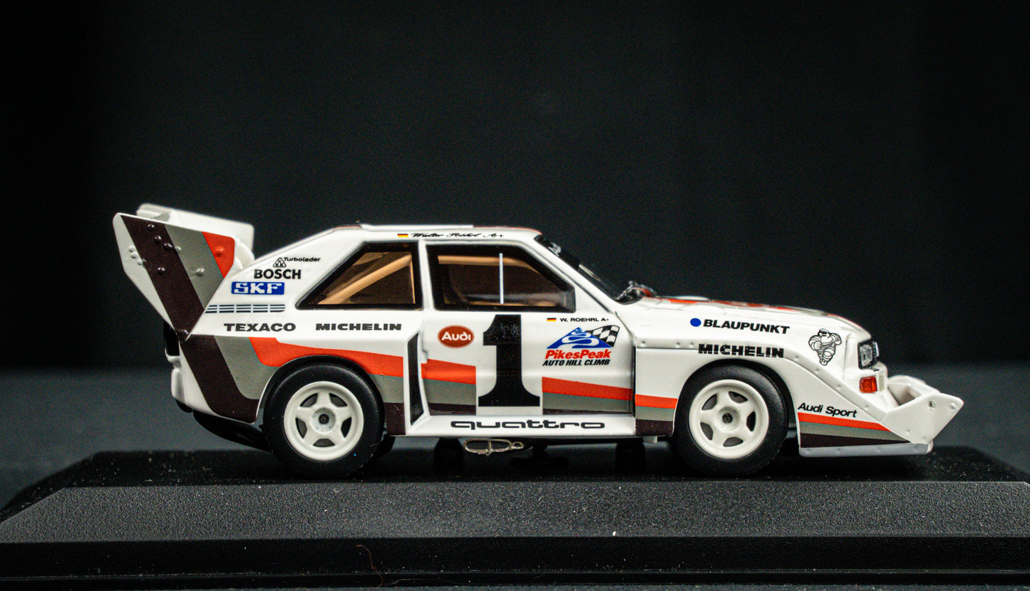 Audi Sport quattro S1 lim. 504 Stk. #1 Walter Röhrl - Sieger Pikes Peak 1987 - Minichamps 1:43