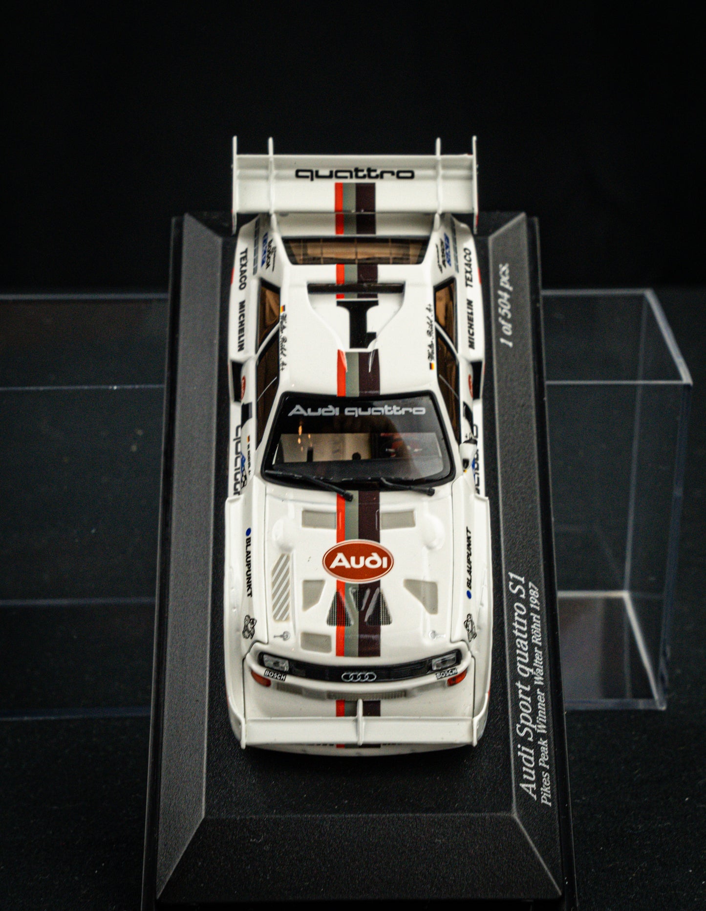 Audi Sport quattro S1 lim. 504 Stk. #1 Walter Röhrl - Sieger Pikes Peak 1987 - Minichamps 1:43
