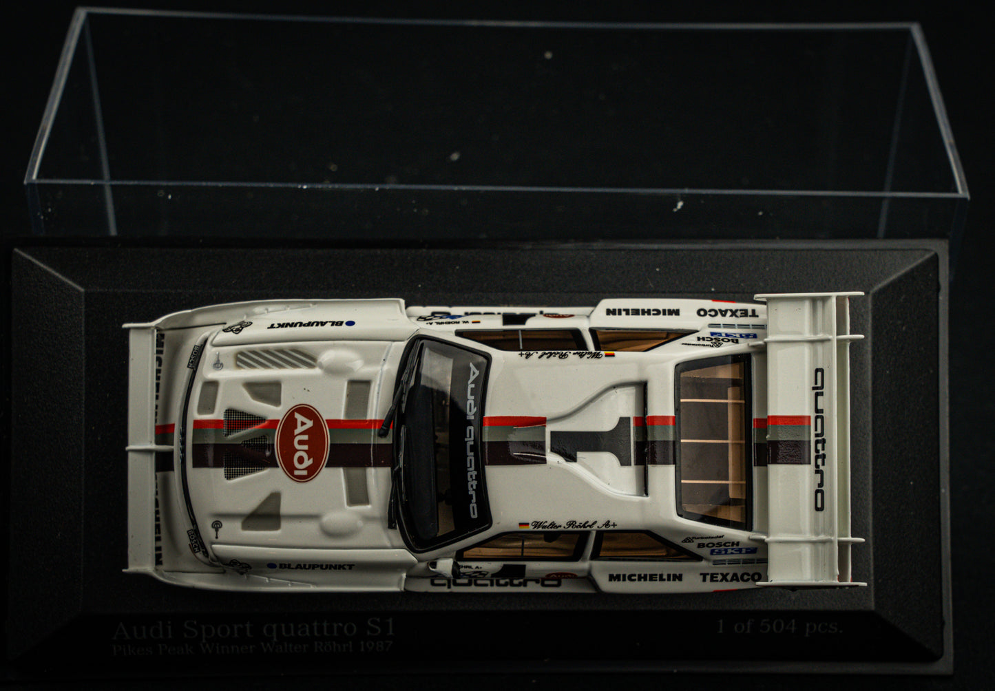 Audi Sport quattro S1 lim. 504 Stk. #1 Walter Röhrl - Sieger Pikes Peak 1987 - Minichamps 1:43