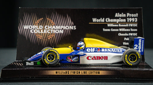 Alain Prost #2 Williams FW15C Formel 1 Weltmeister 1993 - Minichamps 1:43