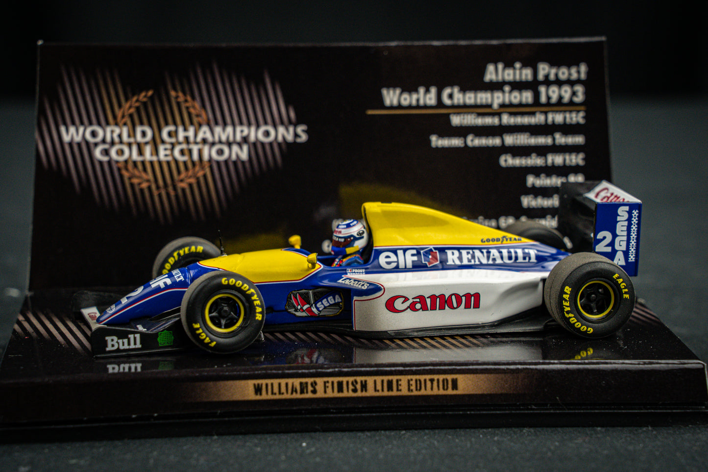 Alain Prost #2 Williams FW15C Formel 1 Weltmeister 1993 - Minichamps 1:43