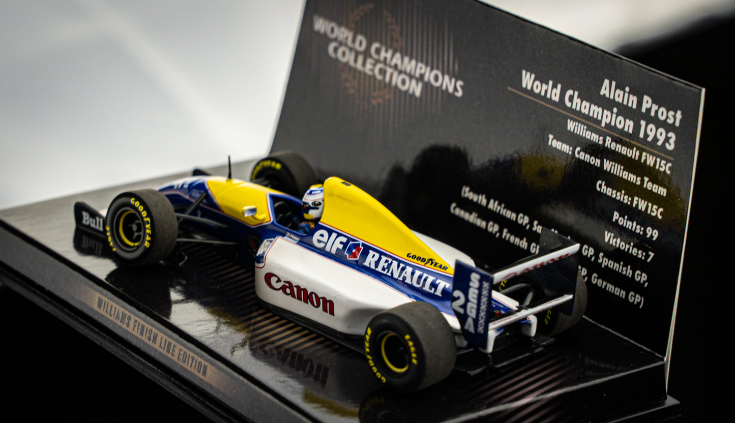 Alain Prost #2 Williams FW15C Formel 1 Weltmeister 1993 - Minichamps 1:43