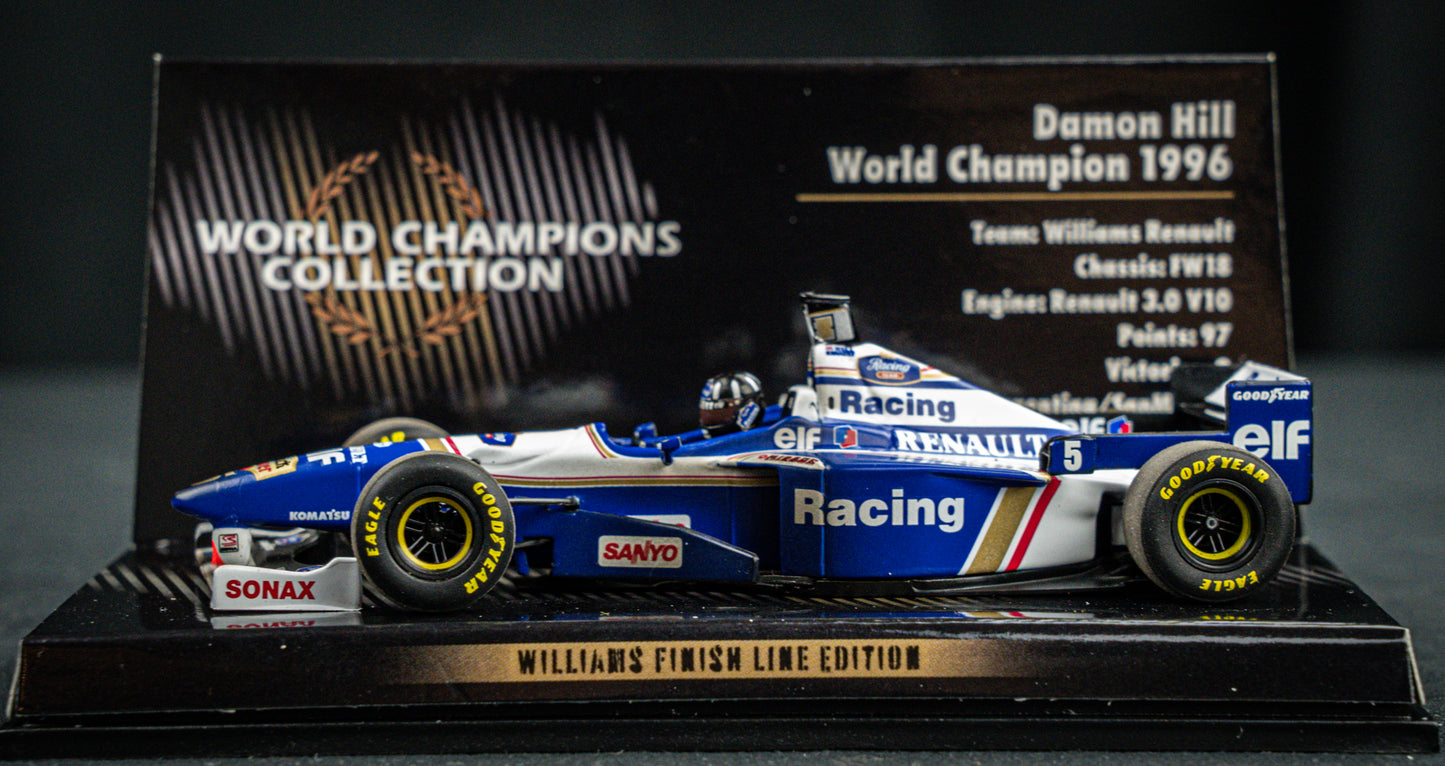 Damon Hill #5 Williams FW18 Formel 1 Weltmeister 1996 - Minichamps 1:43