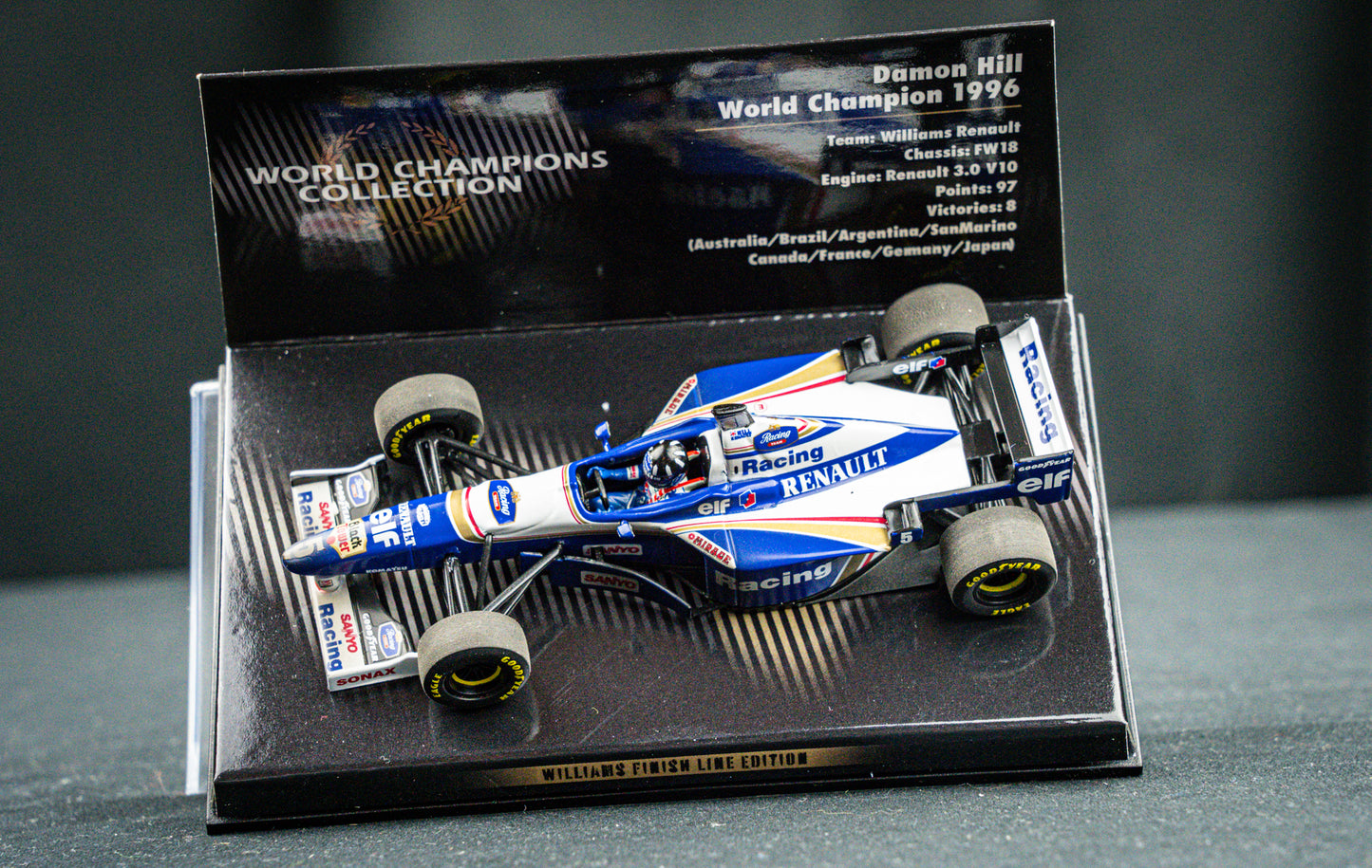Damon Hill #5 Williams FW18 Formel 1 Weltmeister 1996 - Minichamps 1:43