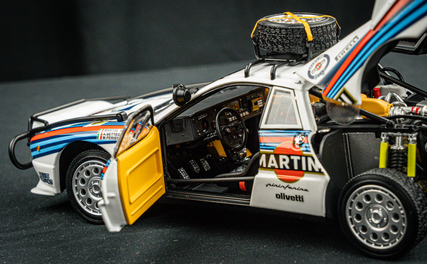 Lancia Rallye 037 #8 A. Bettega / M. Perissinot - Safari Rallye 1985 - Kyosho 1:18