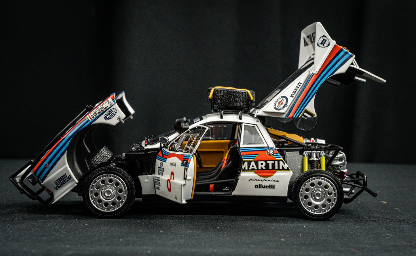 Lancia Rallye 037 #8 A. Bettega / M. Perissinot - Safari Rallye 1985 - Kyosho 1:18
