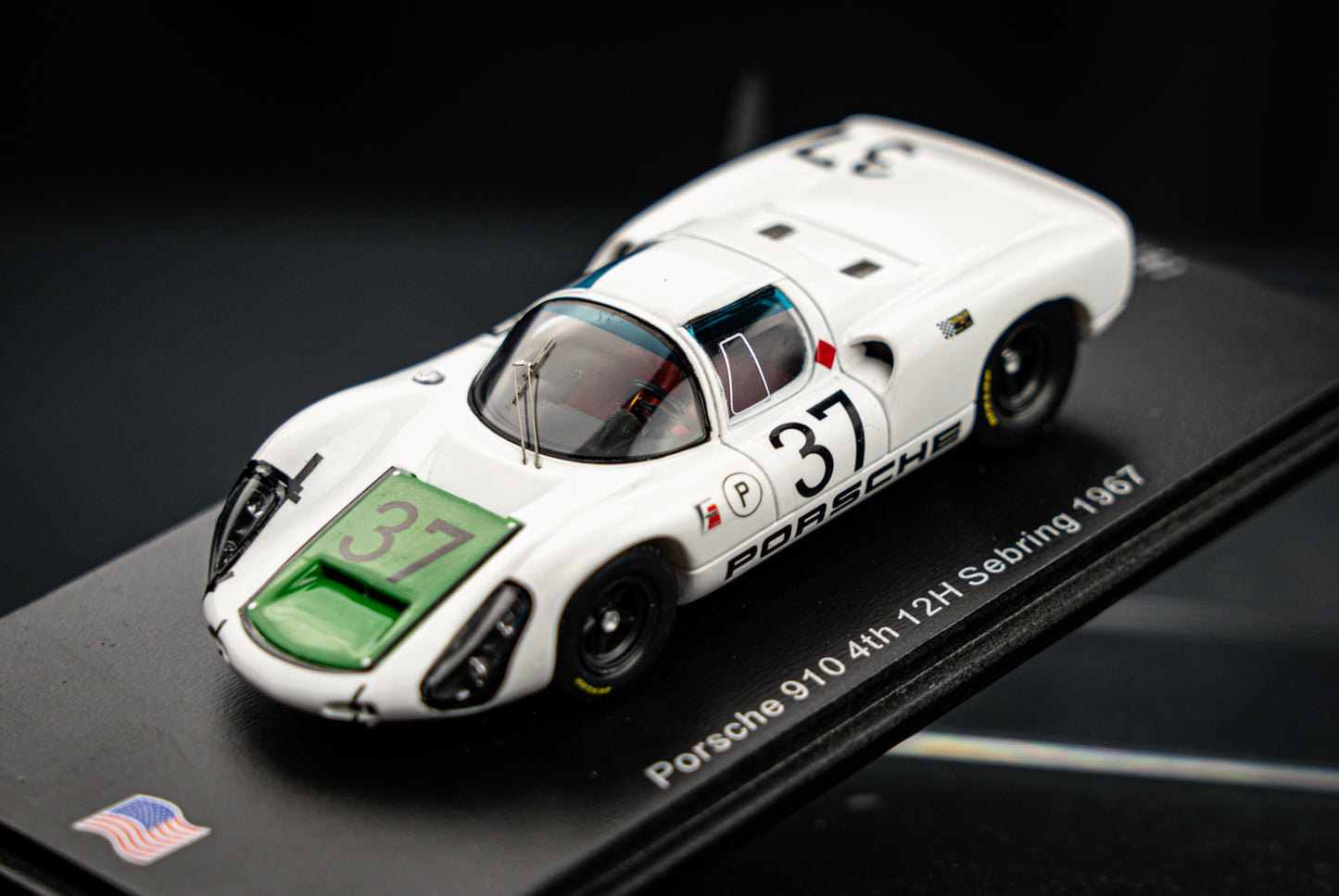 Porsche 910 lim. 500 pcs. #37 Herrmann / Siffert 4th 12h Sebring 1967, Spark 1:43