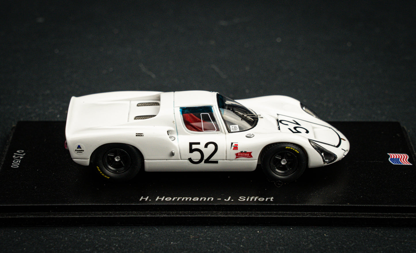 Porsche 910 lim. 500 pcs. #52 Herrmann / Siffert 4th 24h Daytona 1967, Spark 1:43