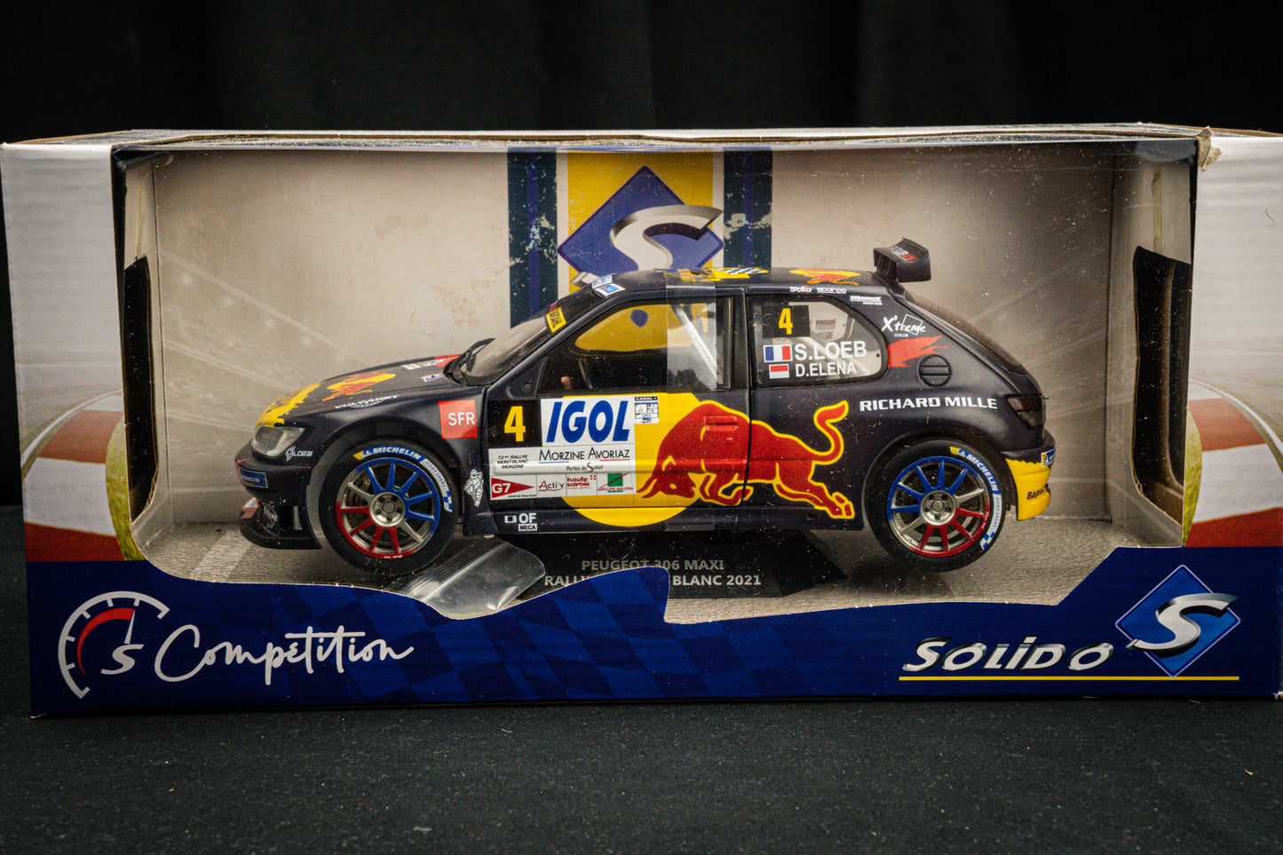 Peugeot 306 Maxi no.4 S. Loeb / Elena Rallye Mont Blanc 2021 1:18