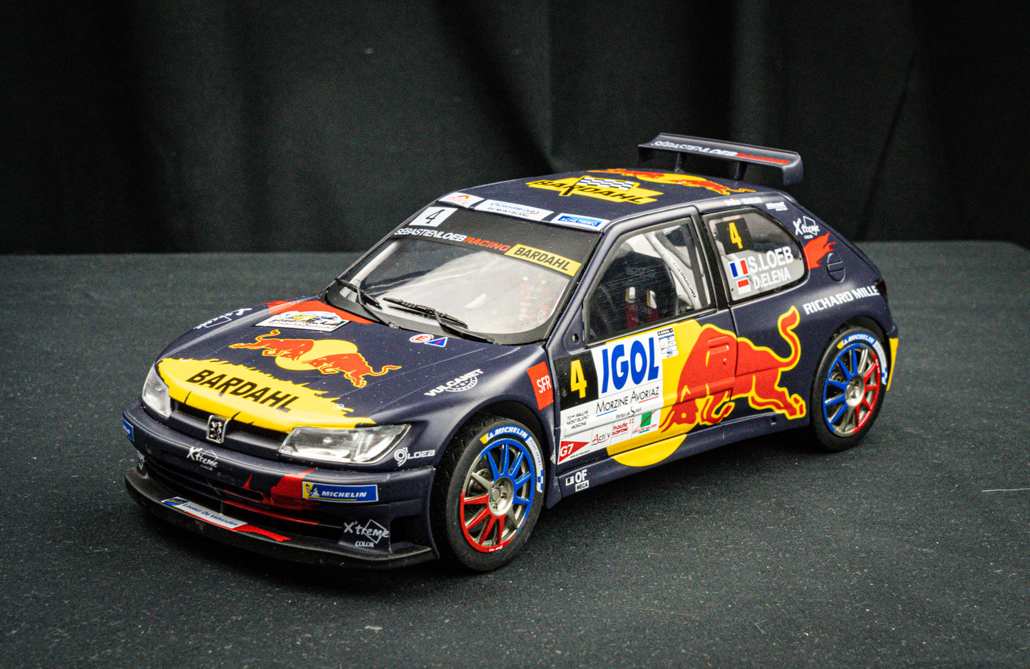Peugeot 306 Maxi no.4 S. Loeb / Elena Rallye Mont Blanc 2021 1:18