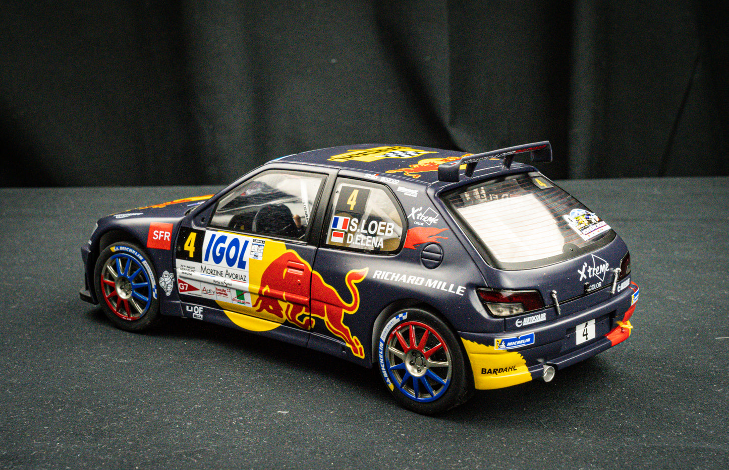 Peugeot 306 Maxi no.4 S. Loeb / Elena Rallye Mont Blanc 2021 1:18