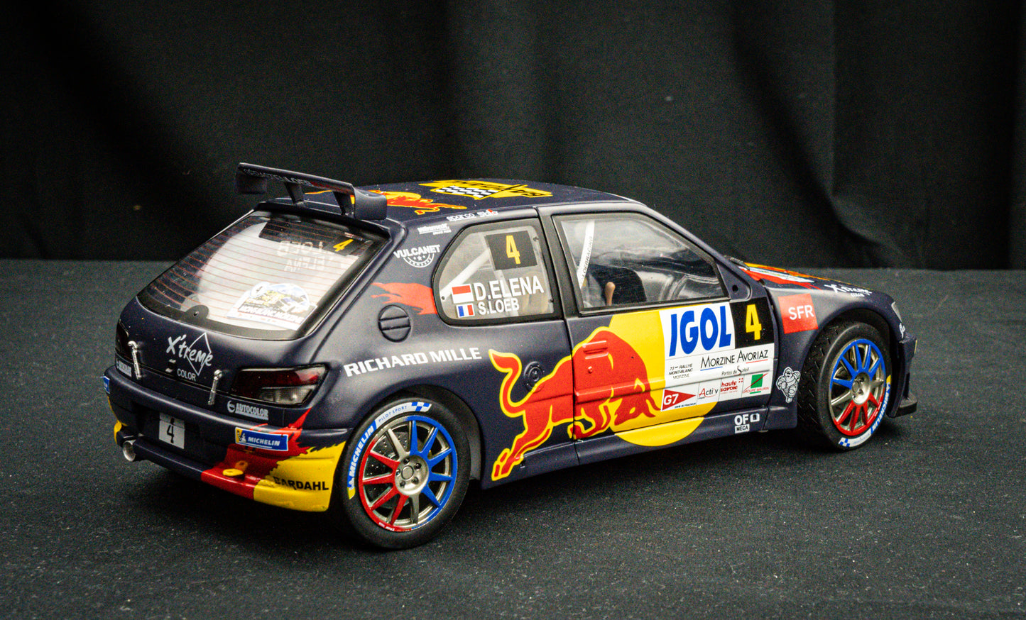 Peugeot 306 Maxi no.4 S. Loeb / Elena Rallye Mont Blanc 2021 1:18