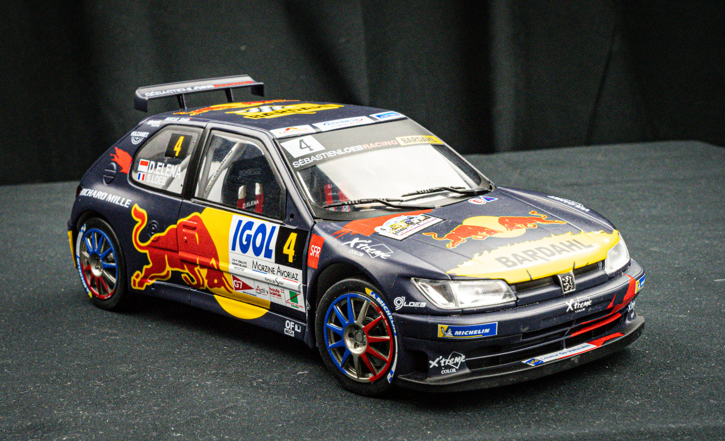 Peugeot 306 Maxi no.4 S. Loeb / Elena Rallye Mont Blanc 2021 1:18