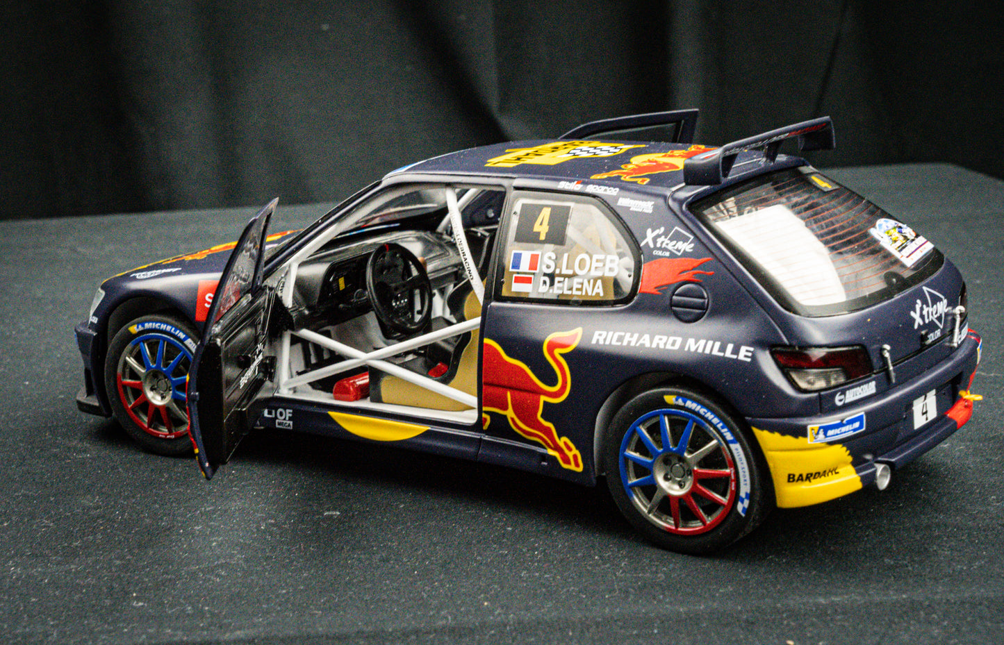 Peugeot 306 Maxi no.4 S. Loeb / Elena Rallye Mont Blanc 2021 1:18