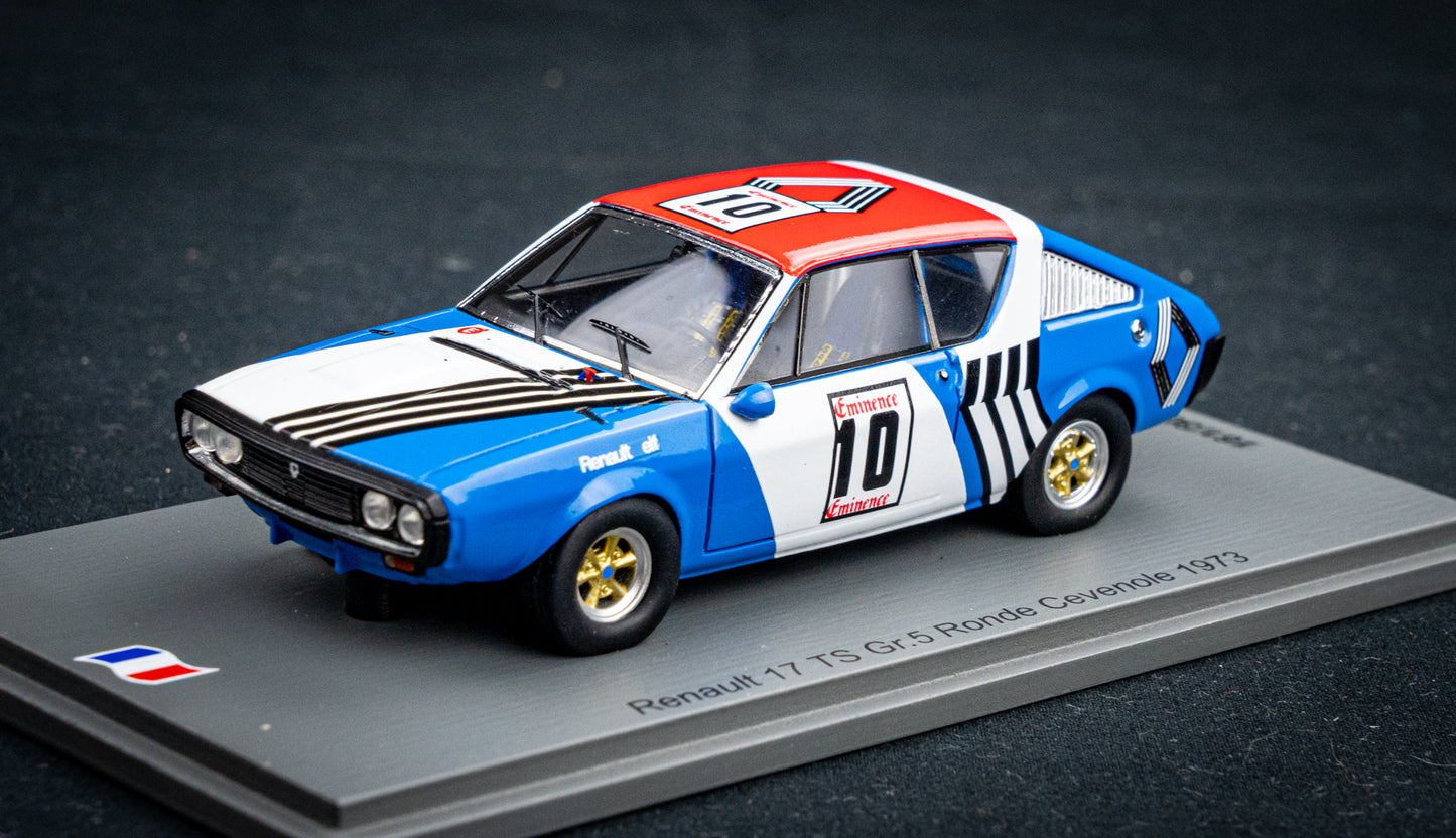 Renault 17 TS Gr.5 lim. 300 Stk. #10 J.P.Nicholas / B.Darniche 3rd Ronde Cevenole 1973 Spark 1:43