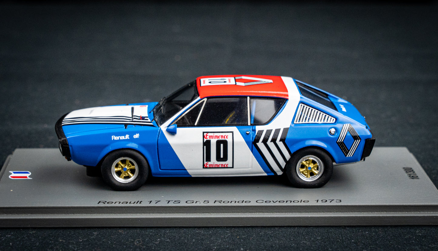 Renault 17 TS Gr.5 lim. 300 Stk. #10 J.P.Nicholas / B.Darniche 3rd Ronde Cevenole 1973 Spark 1:43