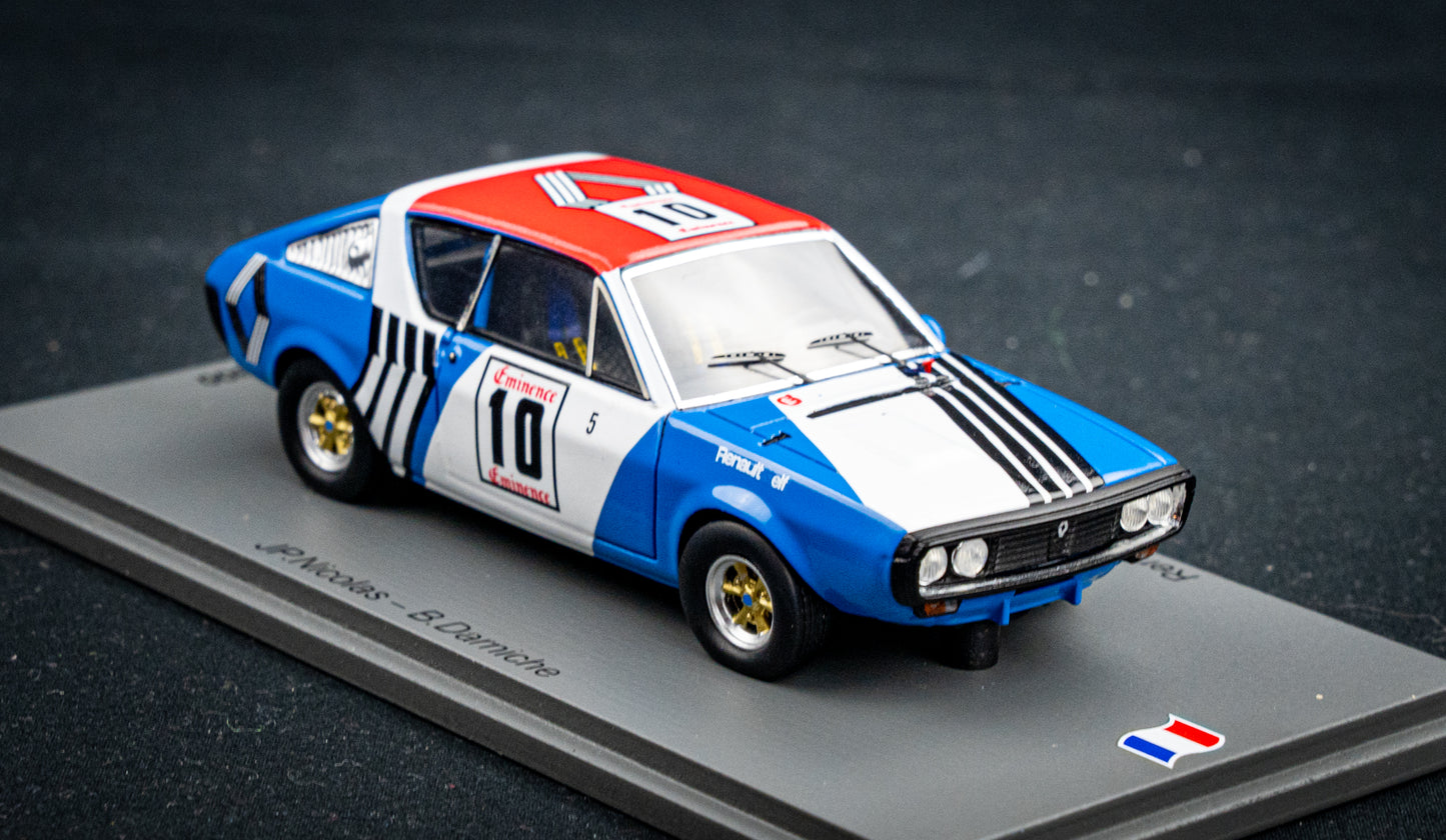Renault 17 TS Gr.5 lim. 300 Stk. #10 J.P.Nicholas / B.Darniche 3rd Ronde Cevenole 1973 Spark 1:43