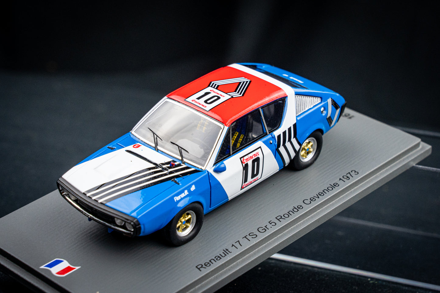 Renault 17 TS Gr.5 lim. 300 Stk. #10 J.P.Nicholas / B.Darniche 3rd Ronde Cevenole 1973 Spark 1:43