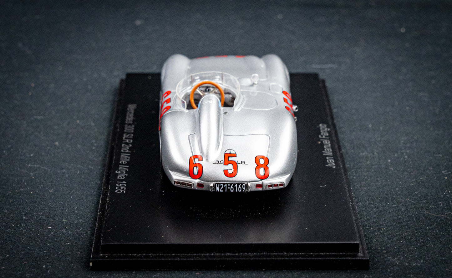 Mercedes 300 SLR no.658 J.M. Fangio P2 Mille Miglia 1955 1:43 Spark