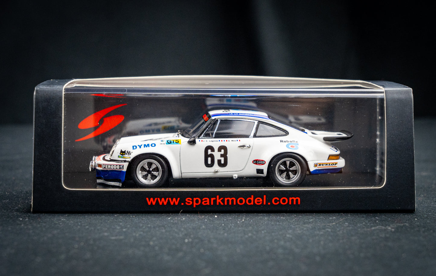 Porsche 911 RS 3.0 no.63 J.C.Lagniez/G.Meo/J.Egreteuad 14th 24h LeMans 1974 Spark 1:43