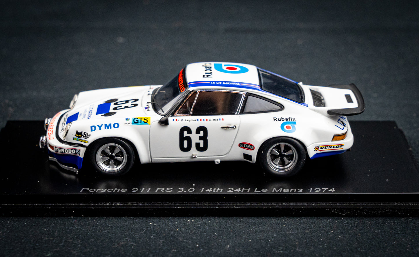 Porsche 911 RS 3.0 no.63 J.C.Lagniez/G.Meo/J.Egreteuad 14th 24h LeMans 1974 Spark 1:43