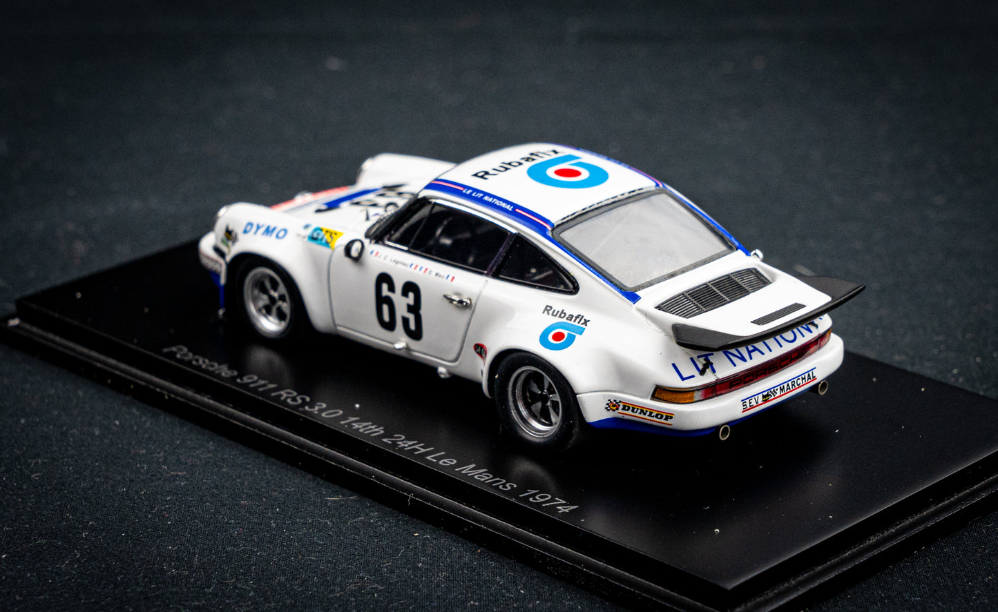 Porsche 911 RS 3.0 no.63 J.C.Lagniez/G.Meo/J.Egreteuad 14th 24h LeMans 1974 Spark 1:43