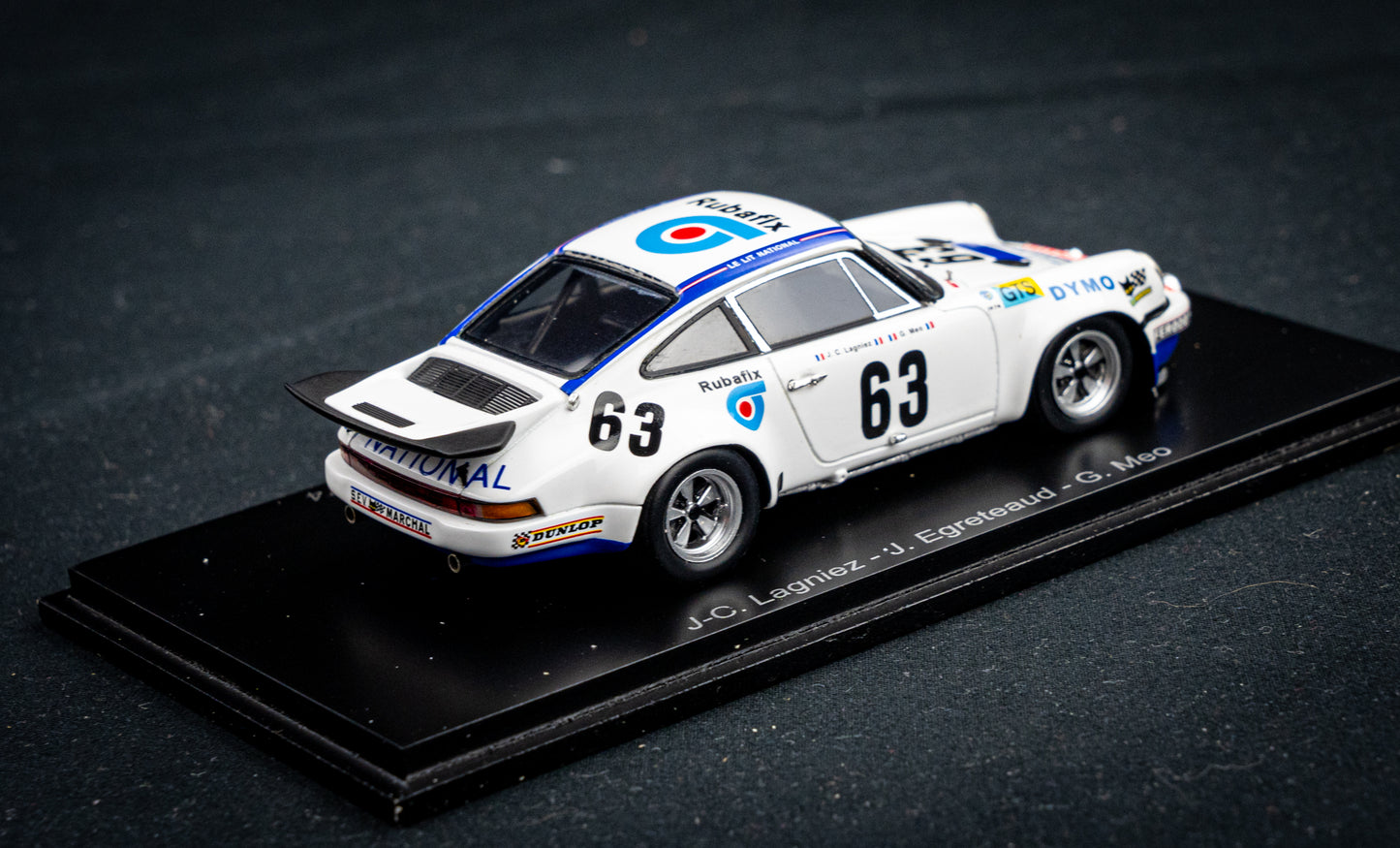 Porsche 911 RS 3.0 no.63 J.C.Lagniez/G.Meo/J.Egreteuad 14th 24h LeMans 1974 Spark 1:43