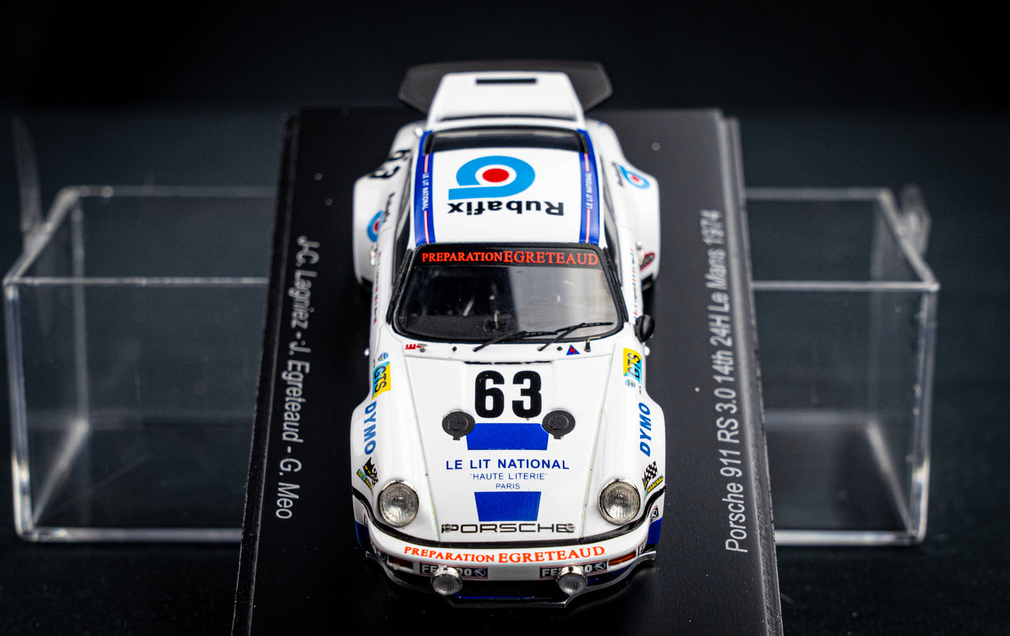 Porsche 911 RS 3.0 no.63 J.C.Lagniez/G.Meo/J.Egreteuad 14th 24h LeMans 1974 Spark 1:43