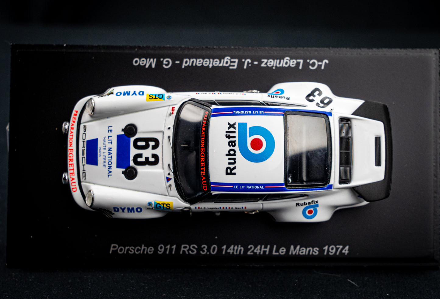 Porsche 911 RS 3.0 no.63 J.C.Lagniez/G.Meo/J.Egreteuad 14th 24h LeMans 1974 Spark 1:43