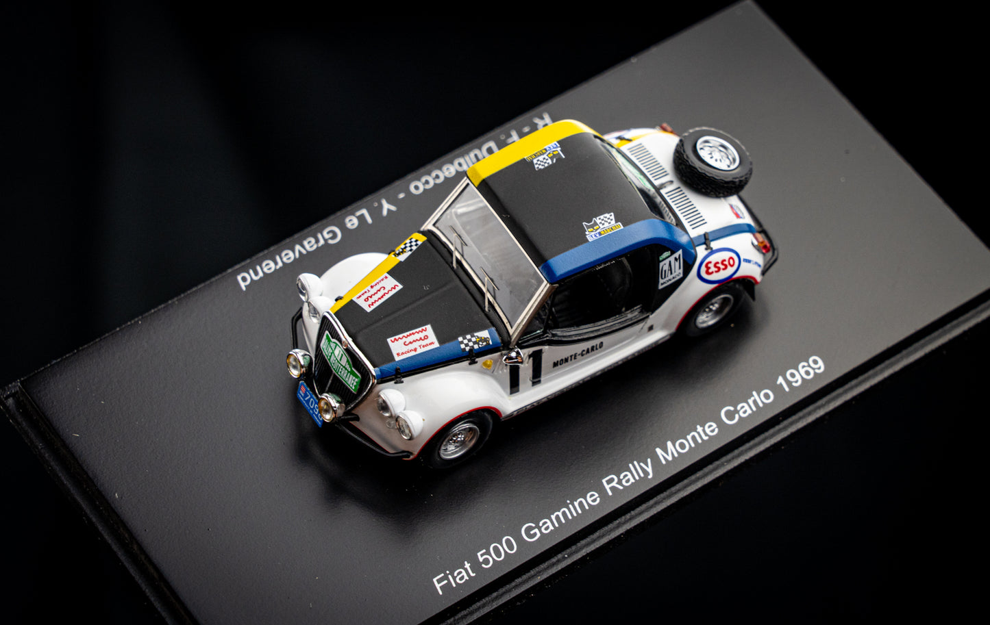 Fiat 500 Gamine #11 R.F. Dulbecco / Y.LeGraverend Rallye Monte Carlo 1969 Spark 1:43