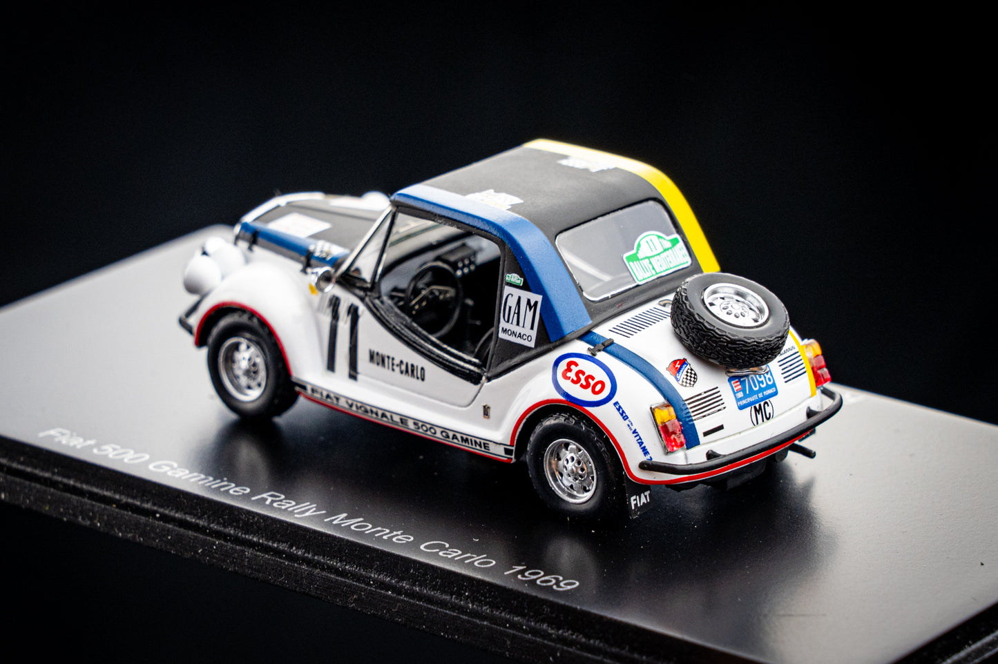 Fiat 500 Gamine #11 R.F. Dulbecco / Y.LeGraverend Rallye Monte Carlo 1969 Spark 1:43