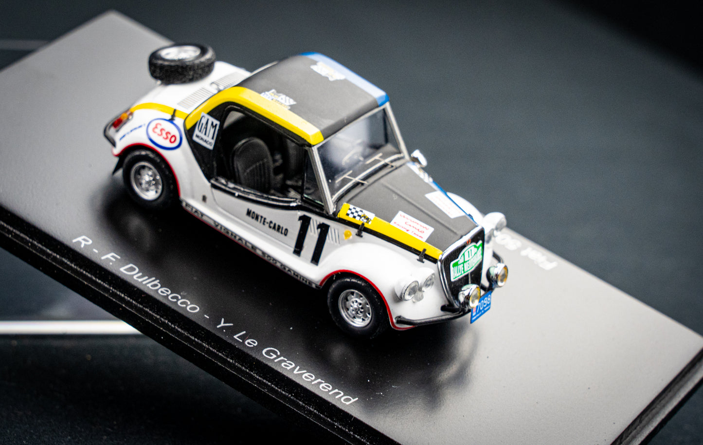 Fiat 500 Gamine #11 R.F. Dulbecco / Y.LeGraverend Rallye Monte Carlo 1969 Spark 1:43