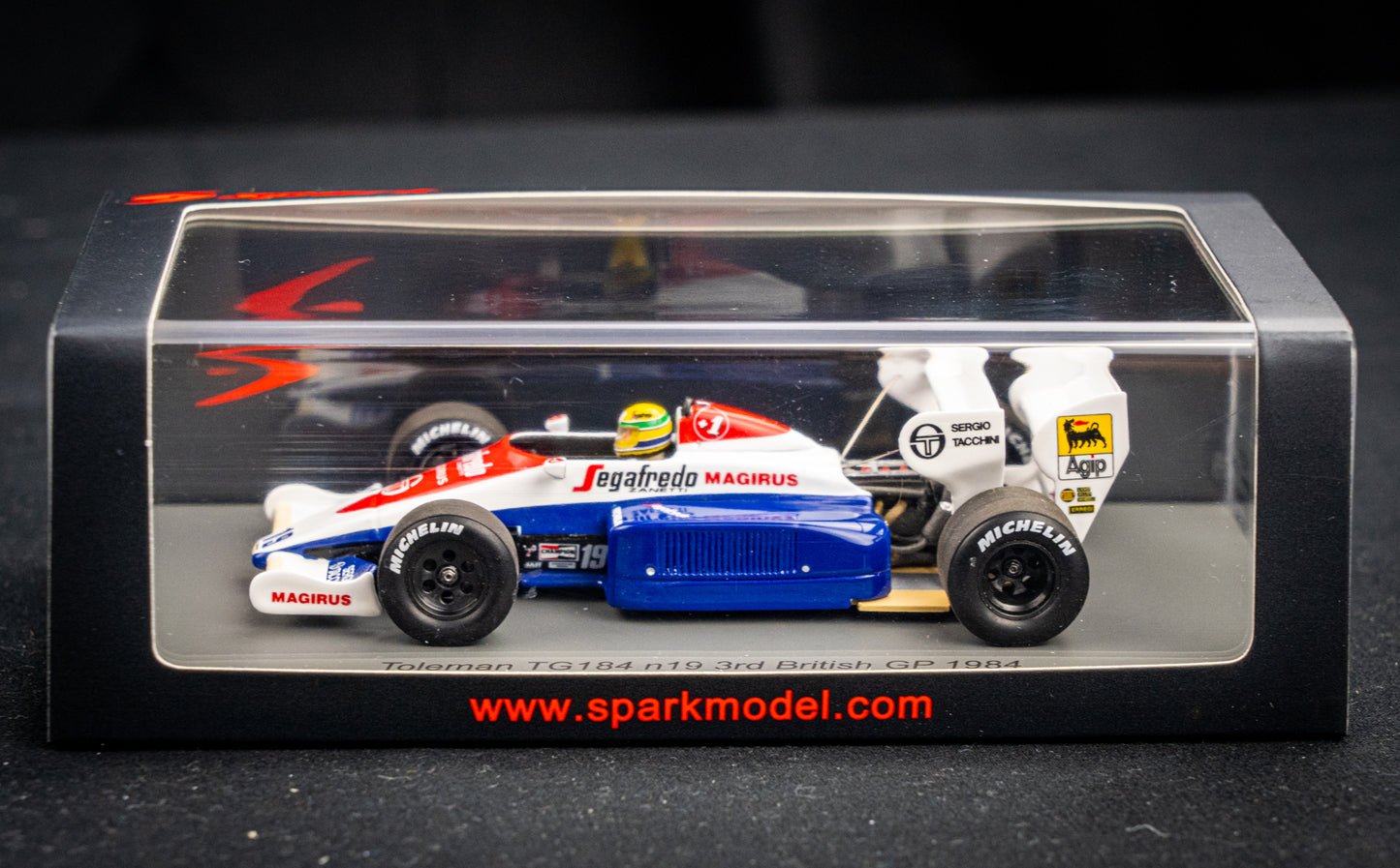 Ayrton Senna - Toleman TG184 #19 - 3rd British Grand Prix 1984 - Spark 1:43