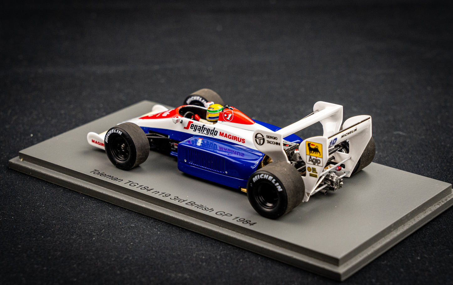 Ayrton Senna - Toleman TG184 #19 - 3rd British Grand Prix 1984 - Spark 1:43