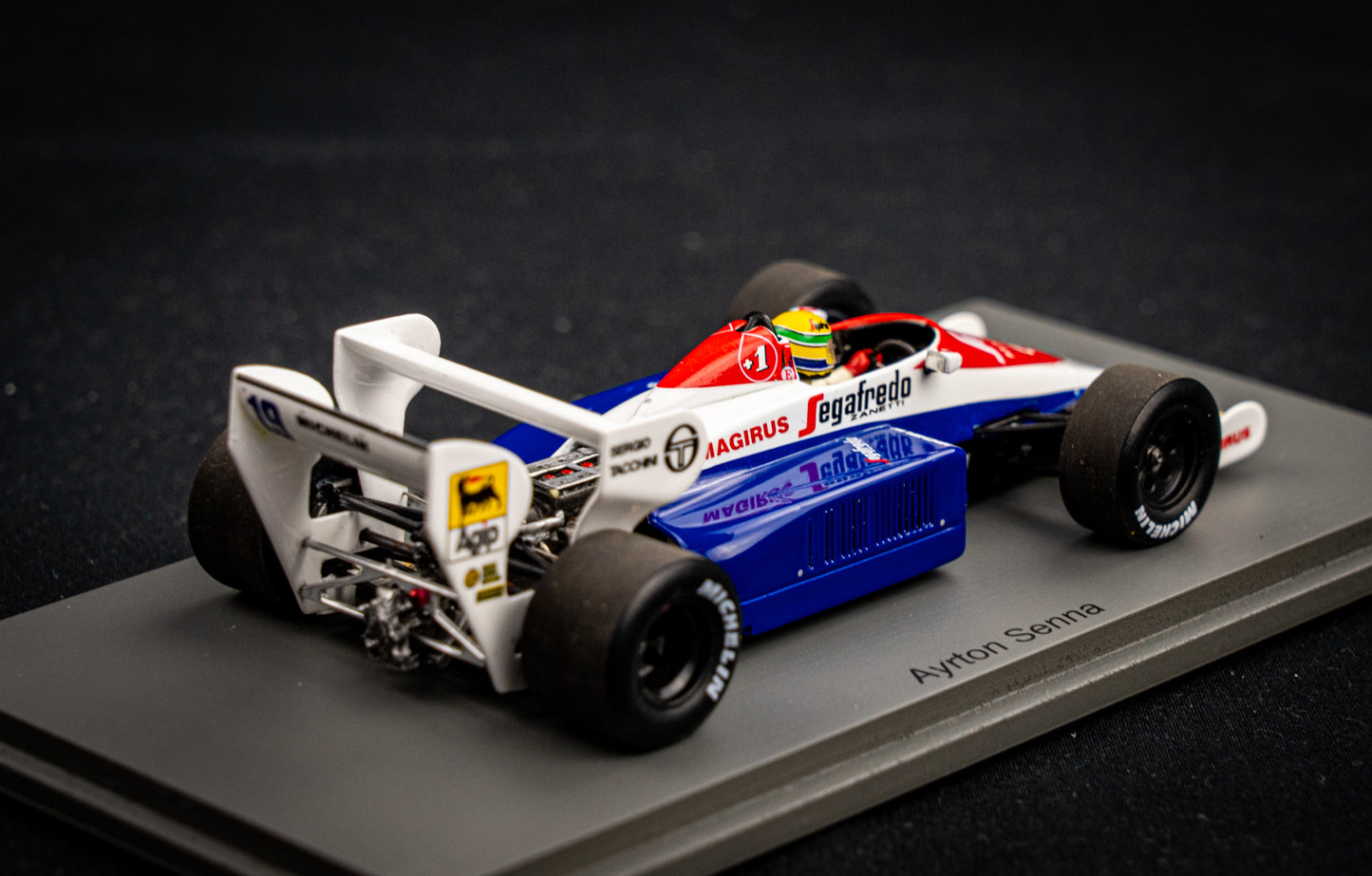 Ayrton Senna - Toleman TG184 #19 - 3rd British Grand Prix 1984 - Spark 1:43